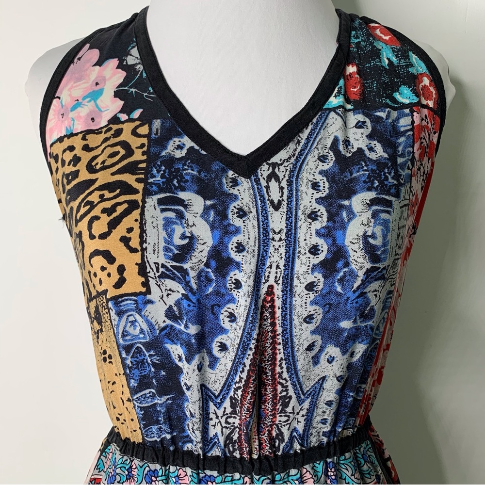 Tolani Women's Multicolor Boho Patchwork Sleevele… - image 2